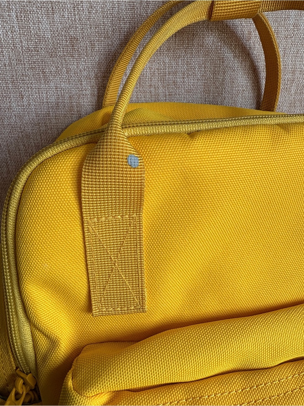 Hot Style Yellow Canvas Mini Backpack - Picture 3 of 5